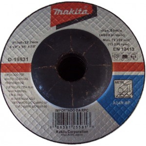 Disco de Desbaste Ferro 4.1/2"x1/4x7/8" - MAKITA